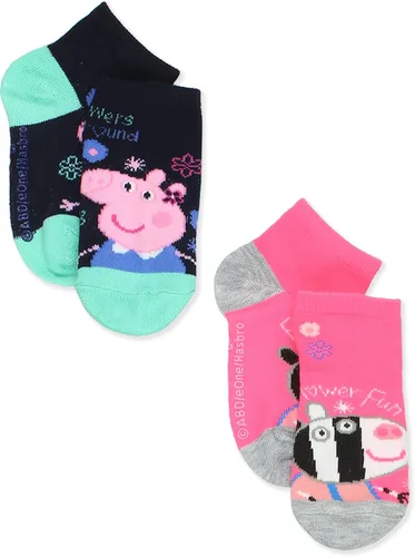 Vista 4 de Peppa Pig Paquete de 6 calcetines estilo cuarto con pinzas para niños pequeños