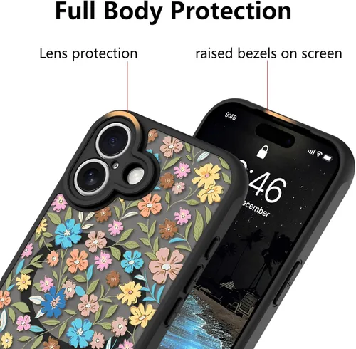 Vista 97 de KANGHAR - Funda compatible con iPhone 11, diseño de leopardo negro, textura de neumático antideslizante, a prueba de golpes, funda protectora