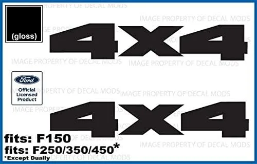 Vista 12 de CBM_Solid - Calcomanías adhesivas 4x4 para Ford F150 (2015-2020) y F250 F350 (2017-2020) (2017-2020) (Negro Mate)