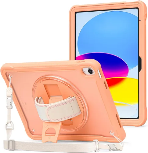 Vista 9 de ProCase Funda para iPad de 11ª generación A16 2025/iPad de 10.9 pulgadas 2022, resistente a prueba de golpes con correa de mano, protección