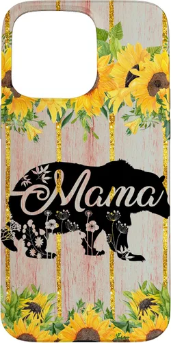 Vista 31 de Mama Bear Rustic Woodgrain Sunflower Farmhouse Country Mama Case for iPhone 17