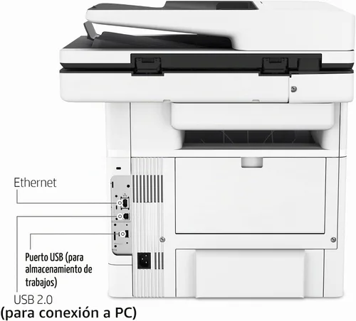 Vista 3 de HP LaserJet Enterprise MFP M528dn Impresora monocromática todo en uno con Ethernet integrado e impresión de 2 caras (1PV64A)