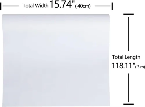 Vista 7 de VEELIKE Papel tapiz blanco para despegar y pegar, papel adhesivo blanco impermeable para armarios, estantes, encimeras de escritorio, 15.7 x 118