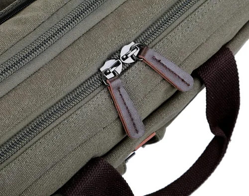Vista 7 de Elegante 17 pulgadas de lona portátil bolsa de mensajero maletín vintage Crossbody bolsa de hombro militar para hombres BC-07 Stylish