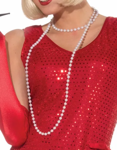 Vista 2 de Forum Novelties Roaring 20's Swingin' In Sequins Flapper Disfraz, Rojo