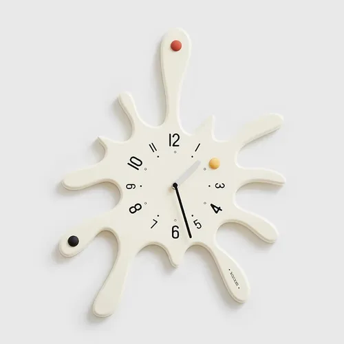 Vista 8 de Wall Clock, Creative Water Drop Silent Wall Clock, Three-Dimensional Wall Clock Numbers are Clear, Bedroom, School, Living Room(Black)