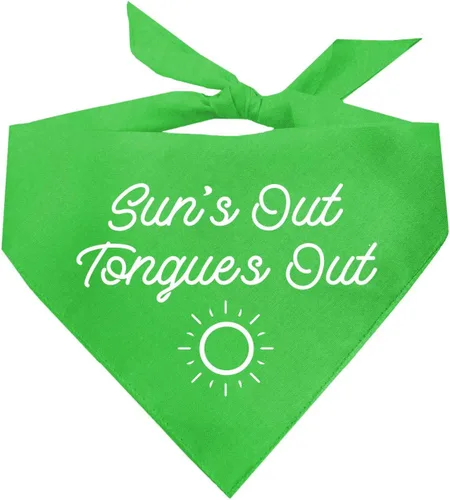 Vista 9 de Sun's Out Tongues Out - Bandana de verano para perro (negro, XS 469)