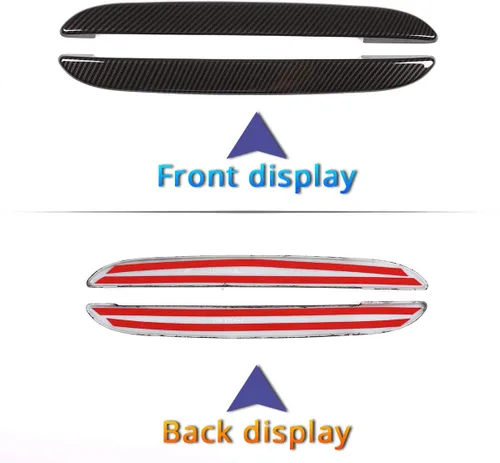Vista 5 de Tiras de decoración de respaldo de asiento delantero ABS para BMW X5 G05 X7 G07 2019 (estilo de fibra de carbono)