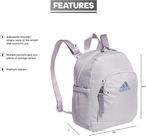 Vista 2 de adidas - Mochila linear pequeña, bolsa de viaje