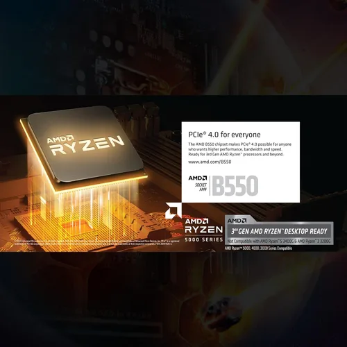 Vista 4 de [Renovado] GIGABYTE B550M DS3H AC - Tarjeta madre compatible con AM4 AMD/B550/Micro ATX/Dual M.2/SATA 6Gb/s/USB 3.2 Gen 1/PCIe 4.0/HMDI/DVI/DDR4