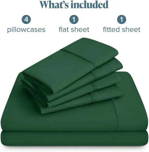 Vista 143 de Bare Home Sheet Set 1800 Ultra-Soft with 2 Pillowcases (Twin XL, Dark Blue)