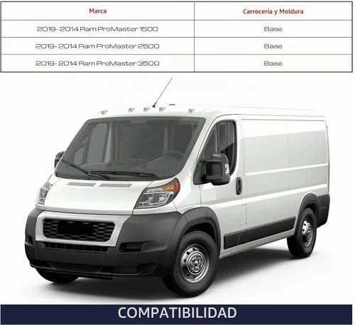 Vista 8 de Spieg 2014-2019 Ram Promaster 1500 2500 3500 Espejo Lateral del Conductor Reemplazo Conjunto de Espejo Retrovisor Lateral Izquierdo Plegable