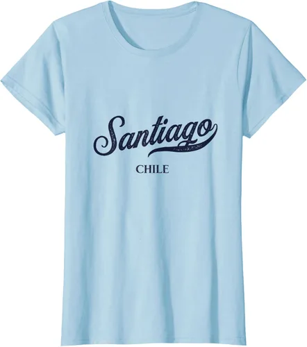 Vista 5 de Retro Chile City - Camiseta vintage de Santiago, Gris Gris Oscuro