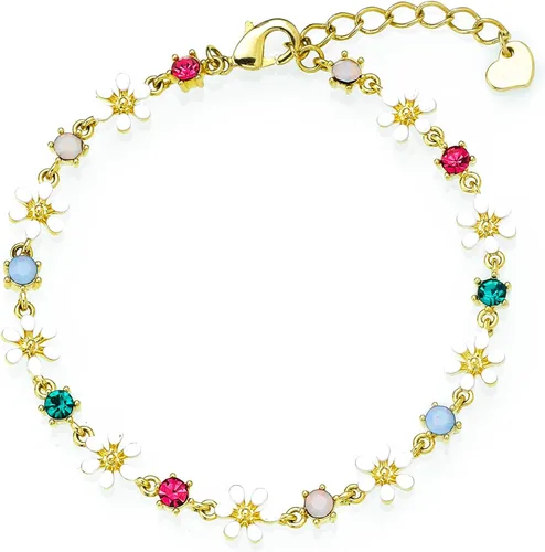 Vista 15 de SIXFOX Dainty Link Charm Bracelet For Women Trendy Pearl Beaded Bracelet With Natural Adjustable Statement Bracelet Jewelry Gifts for Bridesmaid