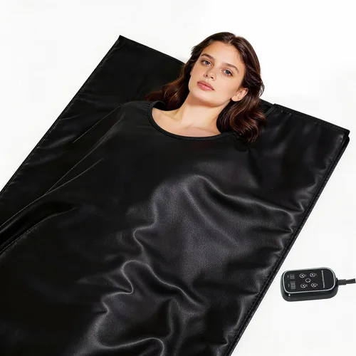 Vista 8 de Manta de sauna infrarroja TaTalife, manta de sauna para uso doméstico, sauna infrarroja portátil para desintoxicación y recuperación, rango