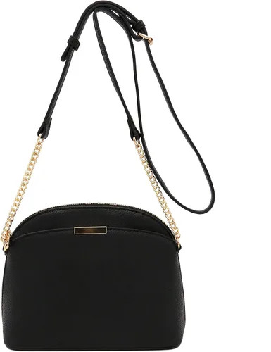 Vista 2 de FashionPuzzle Bolso cruzado pequeño de piel sintética con correa de cadena