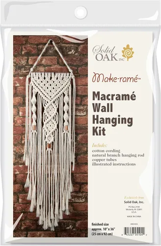 Vista 3 de Solid Oak Kit de colgador de pared Macramé - Doble giro, versión original