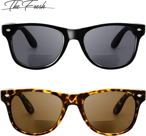 Vista 2 de The Fresh Lentes de sol de lectura bifocales cómodos y elegantes con bisagra de resorte para lectores de sol