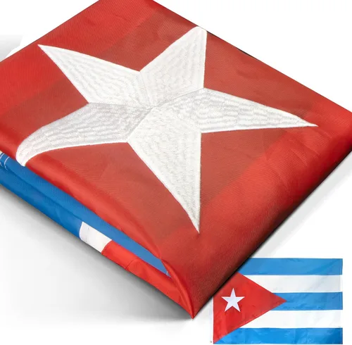 Vista 9 de Anley Fly Breeze - Bandera de Cuba de 3 x 5 pies, color vivo y a prueba de decoloración, cabecera de lona y doble costura, banderas nacionales