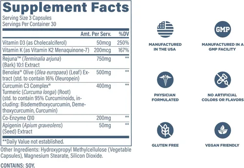 Vista 6 de Revive MD Health Supplements, 90 cápsulas vegetarianas – Suplemento CoQ10 apoya la función muscular cardíaca – Coenzima Q10 200 mg promueve un flujo