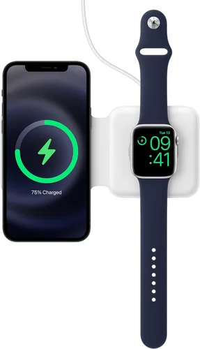 Vista 6 de Apple MagSafe Duo - Cargador inalámbrico con capacidad de carga rápida, cargador de pared tipo C, compatible con iPhone, AirPods y Watch