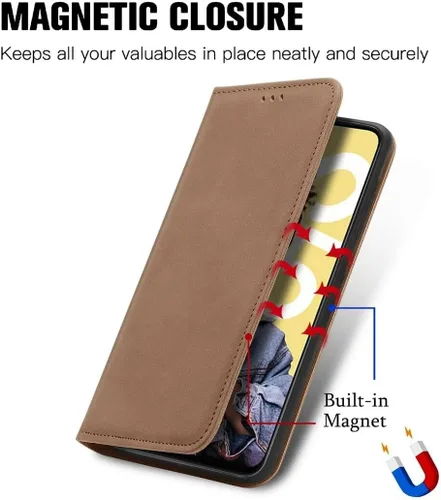 Vista 2 de Funda compatible con Xiaomi Poco X3 GT, tarjetero de piel sintética, compatible con Redmi Note 10 Pro (China) 5G con cierre magnético, soporte