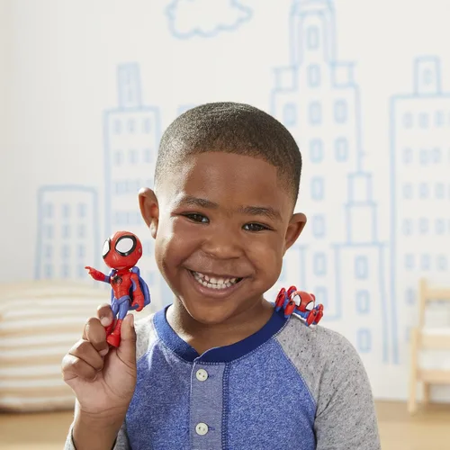 Vista 4 de Marvel Hasbro - Paquete de figuras de acción de Spidey y sus increíbles amigos, revelación de héroe, con función de máscara abatible, a escala de 4