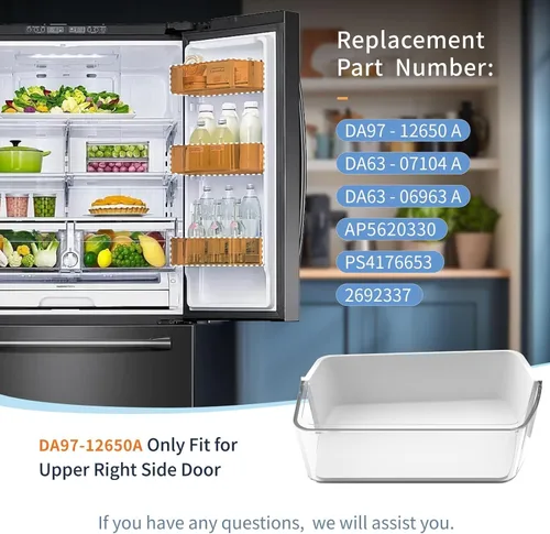 Vista 3 de DA97-12650A - Estantes para puerta de refrigerador (superior derecha) compatible con Sam-sung Refrigerador de repuesto RF260 RF261 RF263 apto