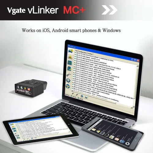 Vista 3 de Vgate Herramienta de escaneo vLinker MC+ Bluetooth 4.0 OBD2 (para Android, iOS, Windows) y herramienta de diagnóstico Vgate iCar Pro Bluetooth 4.0