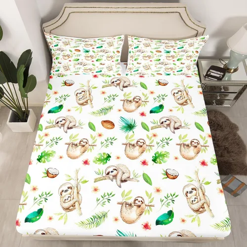 Vista 22 de Homewish Sábana bajera ajustable con diseño de bandera estadounidense de camuflaje para niños, tamaño individual, silueta de cuernos de ciervo