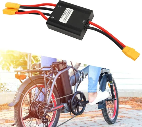 Vista 2 de Convertidor de descarga de batería doble, adaptador de módulo paralelo de batería dual 40-100V E, adaptador de conector de batería dual eléctrico