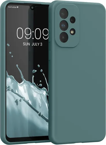 Vista 42 de kwmobile Funda Compatible con Samsung Galaxy A14 5G - Funda de teléfono de TPU y silicona con acabado suave - Verde Lima