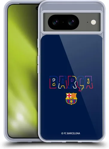 Vista 10 de Head Case Designs Officially Licensed FC Barcelona Barca Crest Graphics Gel Case [Military Grade Protection] Compatible with Google Pixel 8 and