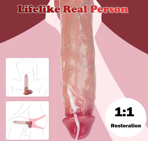 Vista 6 de Jugete Xeso para adultos, dilbo realista para mujeres, R 11 pulgadas, grueso y grande de silicona realista, máquina de polla gigante de juego manos
