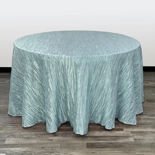 Vista 57 de YOUR CHAIR COVERS - Mantel redondo de 90 pulgadas con arrugas color rubor de tafetán – Elegante mantel brillante para bodas, fiestas y eventos