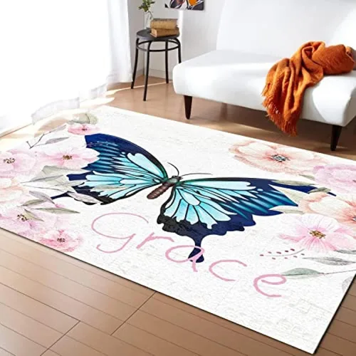 Vista 25 de Alfombra minimalista de lujo con diseño geométrico para sala de estar, alfombra moderna con estampado de mármol rosa dorado, alfombra rectangular