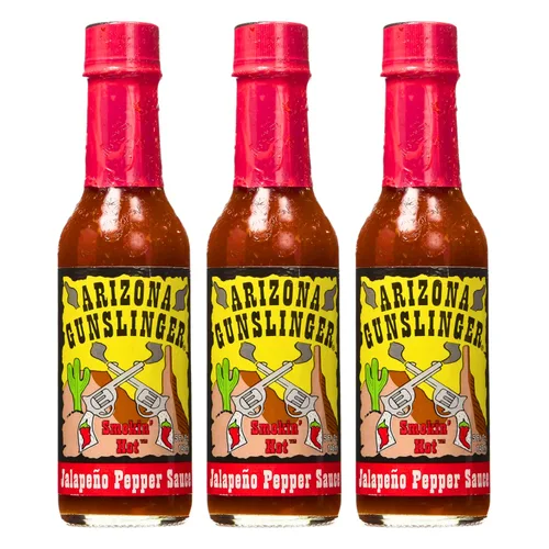 Vista 10 de Arizona Gunslinger Salsa de Pimienta Jalapeña Roja
