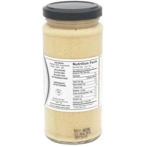 Vista 2 de Mostaza de rábano picante de Kozlik, 8.8 oz