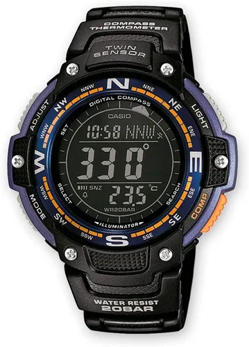 Vista 5 de Casio SGW100 Series Digital Watch & Compass 200M WR 100 SEC Stopwatch Twin Sensor for Direction & Temperature Low Temp Resistant World