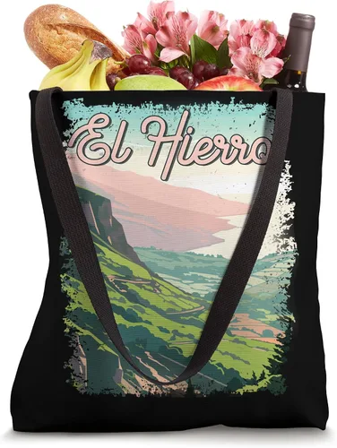 Vista 4 de El Hierro Spain Vintage Landscape Tote Bag