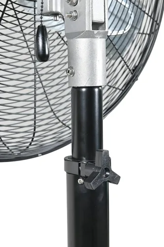 Vista 5 de K Tool International 77723; Ventilador de pedestal industrial resistente al agua IPX4 para exteriores, ventilador no oscilante de 24 pulgadas