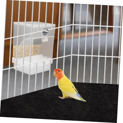 Vista 8 de STOBOK Comedero automático para pájaros sin ensuciar, accesorios para periquitos canarios, cacatúa, pinzón, periquito, semilla, contenedor