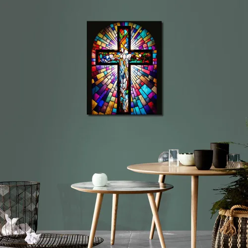 Vista 2 de TUMOVO Pintura por números para adultos, principiantes, pintura de cruz de Jesús por números, kits sobre lienzo acrílico cristiano pintura a mano