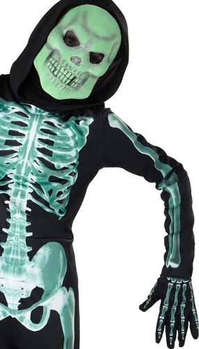 Vista 2 de Amscan Disfraz de Halloween de esqueleto de ciudad para niños