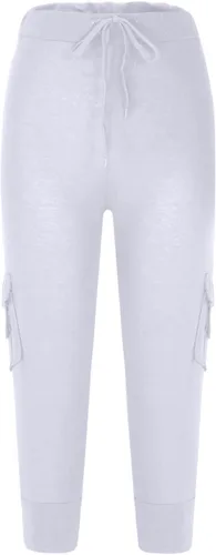 Vista 2 de XUNRYAN Pantalones cargo para mujer, corte de bota, para yoga, entrenamiento, pantalones recortados, cintura elástica, pantalones deportivos