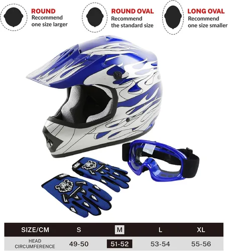 Vista 68 de SLMOTO - Casco DOT para niños y jóvenes, casco de motocross para todoterreno y calle, casco de motocicleta, casco de bicicleta de tierra, motocross