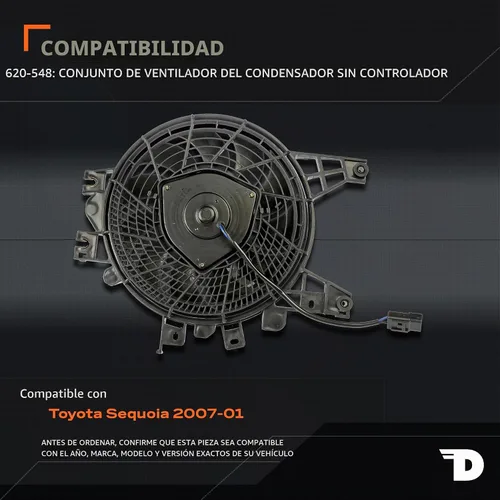 Vista 2 de Dorman 620-548 A/C Conjunto de ventilador de condensador
