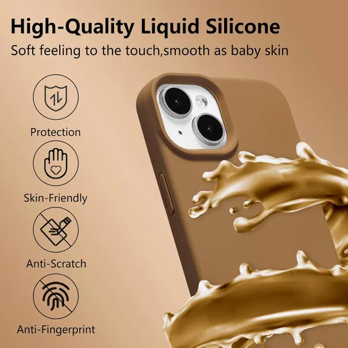 Vista 625 de Funda magnética de silicona para iPhone 13 Pro, color blanco antiguo [Compatible con Magsafe] [Forro de microfibra suave antiarañazos], funda