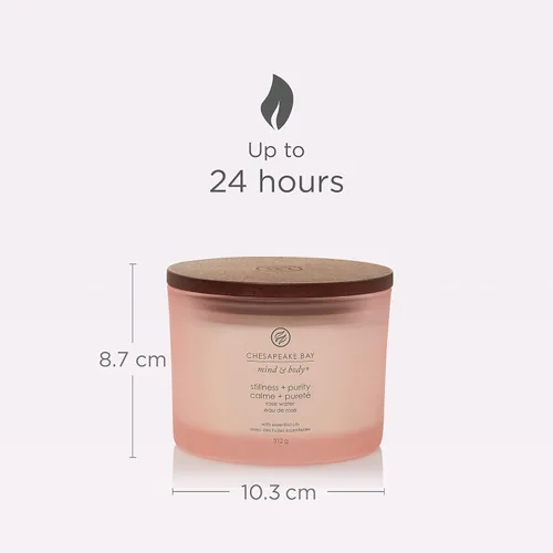 Vista 3 de Chesapeake Bay Vela perfumada Vela de aromaterapia en vaso de 3 mechas Stillness + Purity Tiempo de combustión: hasta 24 horas Colección Mind