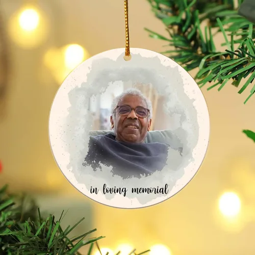 Vista 8 de Adornos de Navidad personalizados, adorno de matrimonio para la primera Navidad 2024, adorno de foto personalizado para mamá, adorno de primera